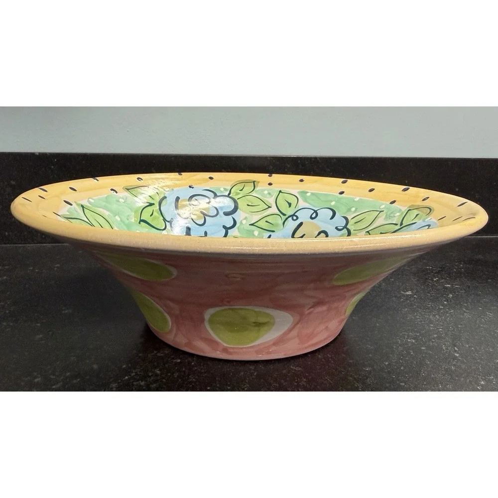 Steve & Laurie Turner Majolica Pottery Floral 11